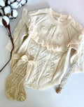 Sweet Peony Cotton Knit Set – Milestone Outfit & Gift Box